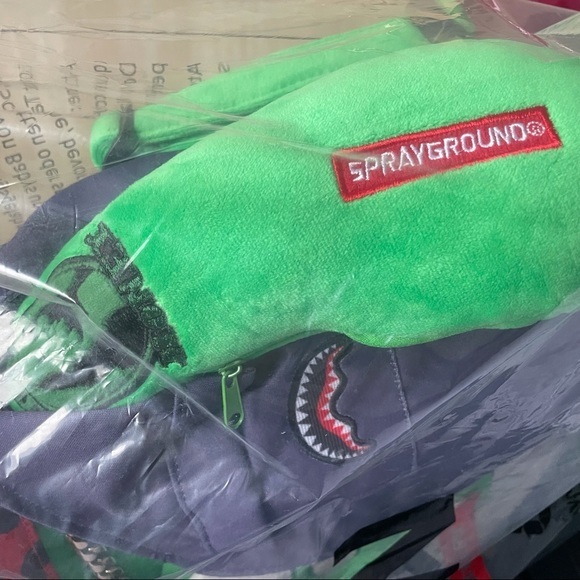 SPRAYGROUND LIMITED EDITION Ski Mask Money Bear Green Teddy Backpack - Picture 8 of 13